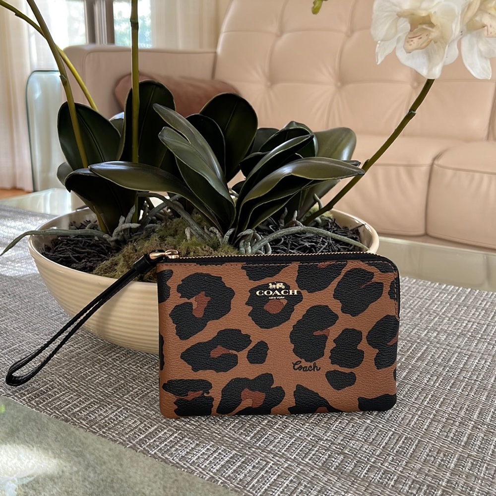 Coach Leopard Wristlet